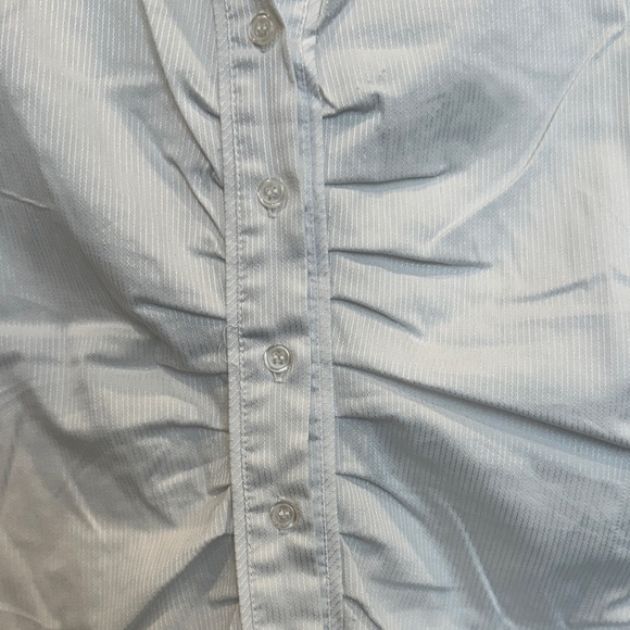 New York & Company White Casual Button Down Shirt - Picture 3 of 5